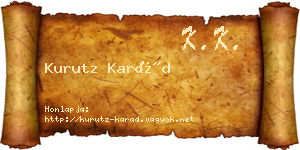 Kurutz Karád névjegykártya